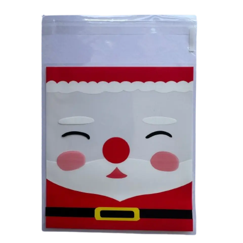 Bolsas Navidad A Celofan Autoadhesivas 100un 10x10+2cm 4