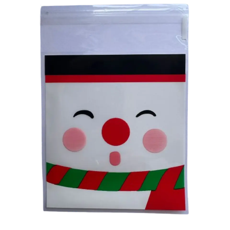 Bolsas Navidad A Celofan Autoadhesivas 100un 10x10+2cm 5