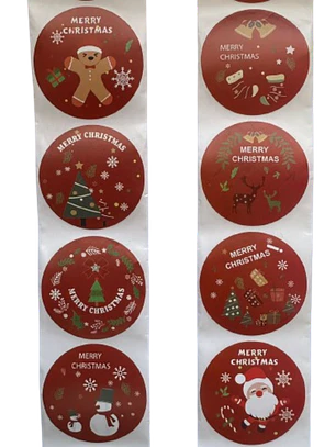 Sticker Navidad A 100un 38mm