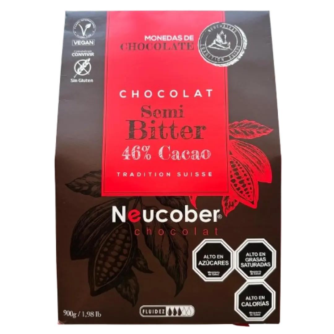 Chocolate 46% Cacao Semi Amargo Monedas 801 Neucober 900g 1