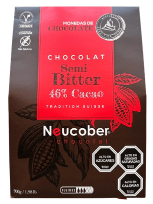 Chocolate 46% Cacao Semi Amargo Monedas 801 Neucober 900g