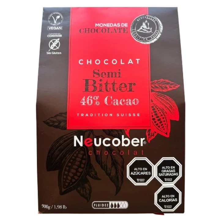 Chocolate 46% Cacao Semi Amargo Monedas 801 Neucober 900g 1