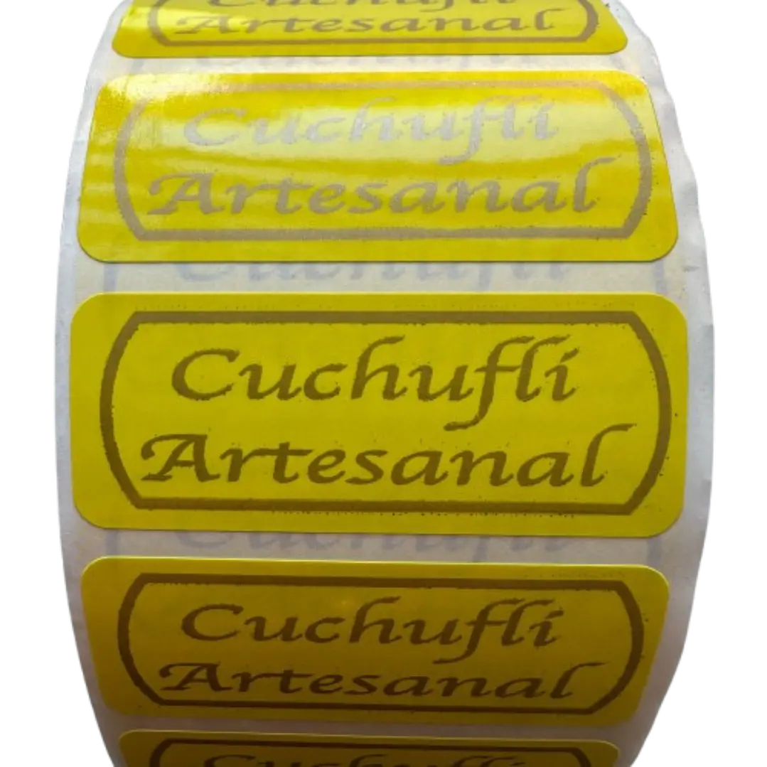 Sticker Cuchufli Amarillo 100un 2