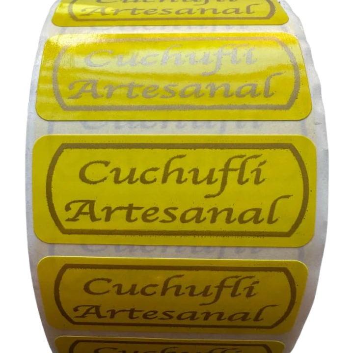 Sticker Cuchufli Amarillo 100un 2