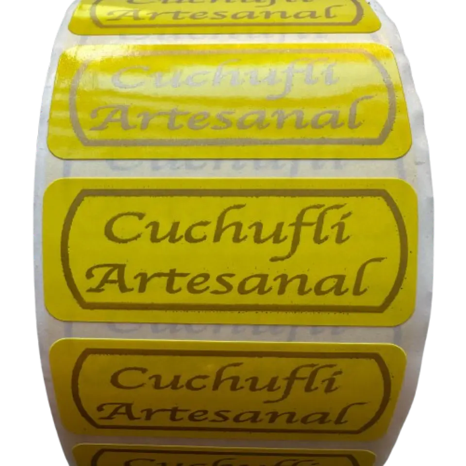 Sticker Cuchufli Amarillo 100un 2