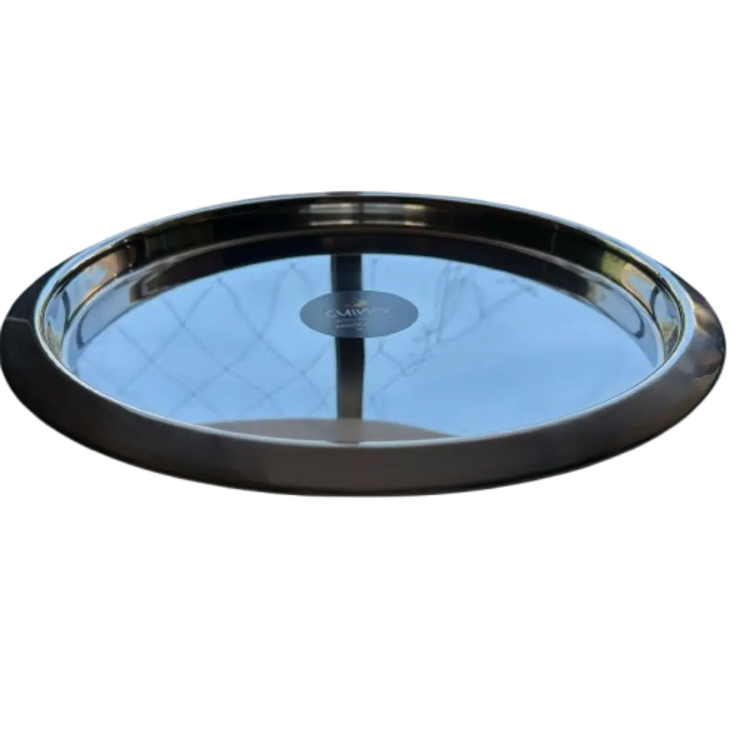 Bandeja Redonda Acero Inoxidable Cuiner 35cm 2