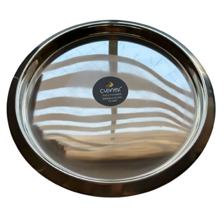 Bandeja Redonda Acero Inoxidable Cuiner 35cm 3