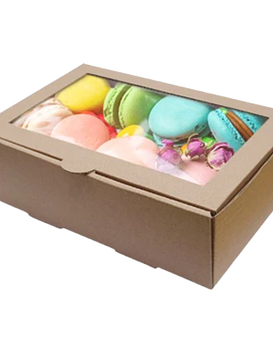 Caja L Carton Microcorrugado Ventana 23,2x15,5x6,8cm