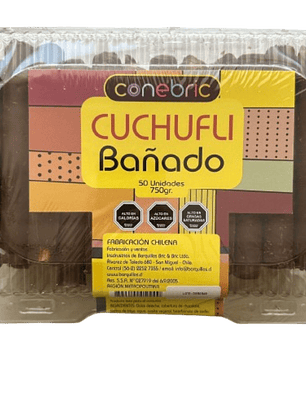 Cuchufli Rellenos Bañados Chocolate Conebric 50un