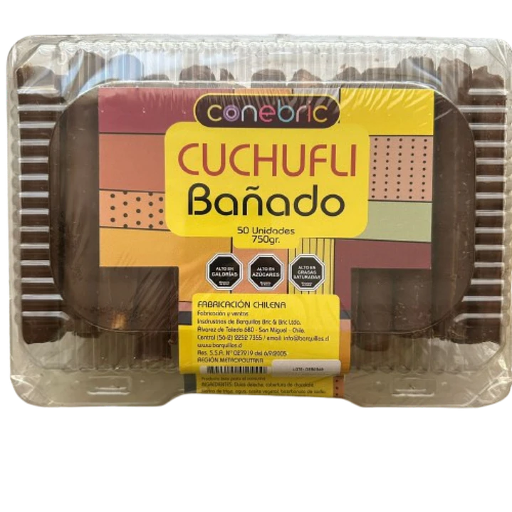 Cuchufli Rellenos Bañados Chocolate Conebric 50un 1