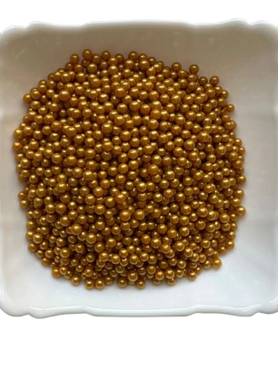 Perlas Doradas Brillante Comestibles 4mm 70g