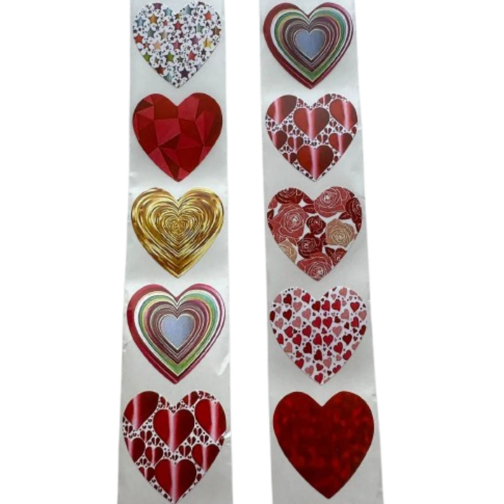 Stickers Corazon B 100un 25mm 1