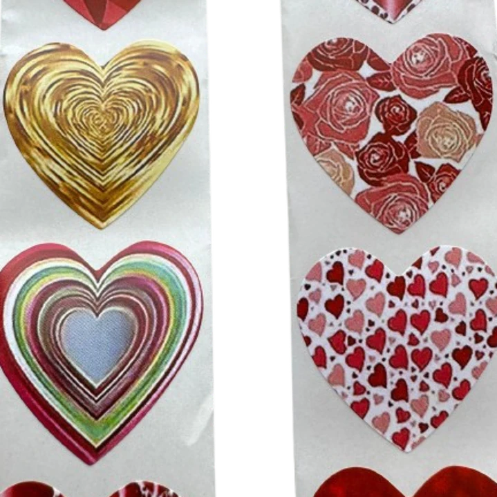 Stickers Corazon B 100un 25mm 2