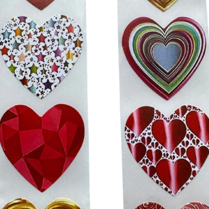 Stickers Corazon B 100un 25mm 3