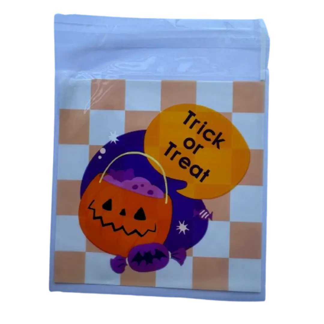 Bolsas Halloween C Celofan Autoadhesivas 100un 10x10+2cm 2