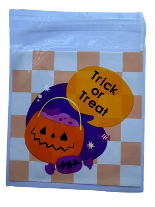Bolsas Halloween C Celofan Autoadhesivas 100un 10x10+2cm