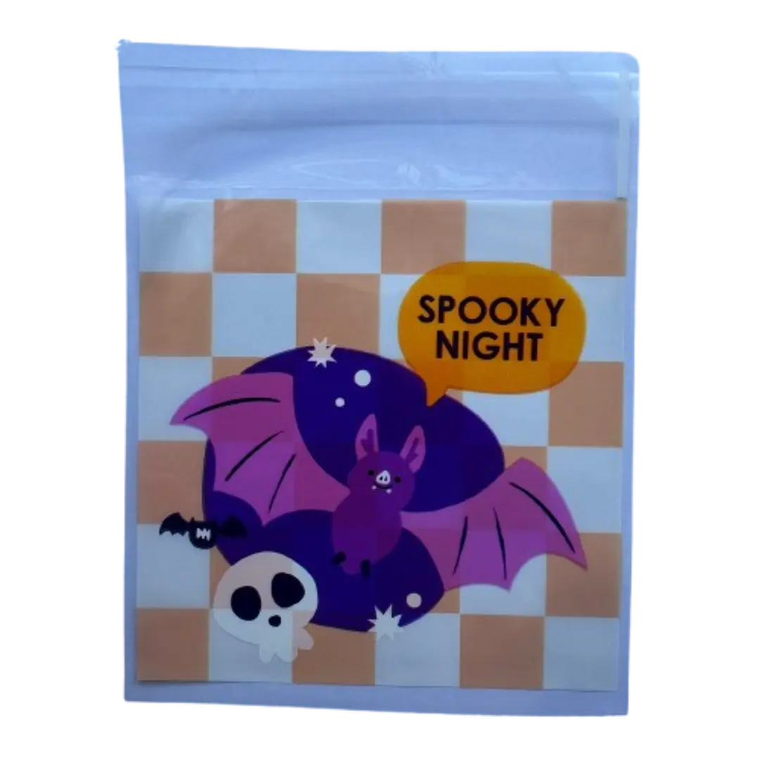 Bolsas Halloween C Celofan Autoadhesivas 100un 10x10+2cm 4