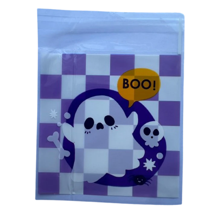 Bolsas Halloween C Celofan Autoadhesivas 100un 10x10+2cm 5