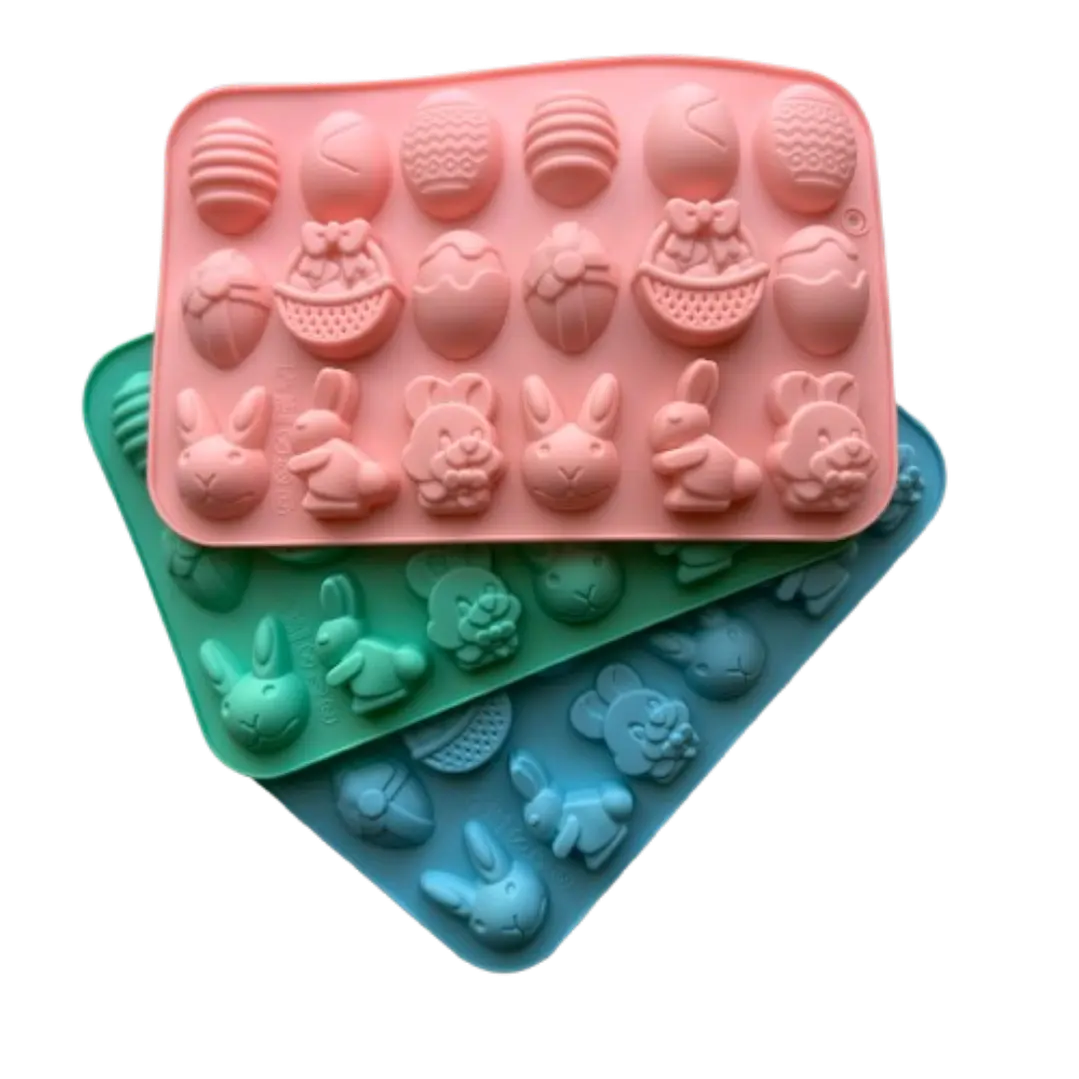 Molde Silicona Pascua Varios Diseños 18 Cavidades 1