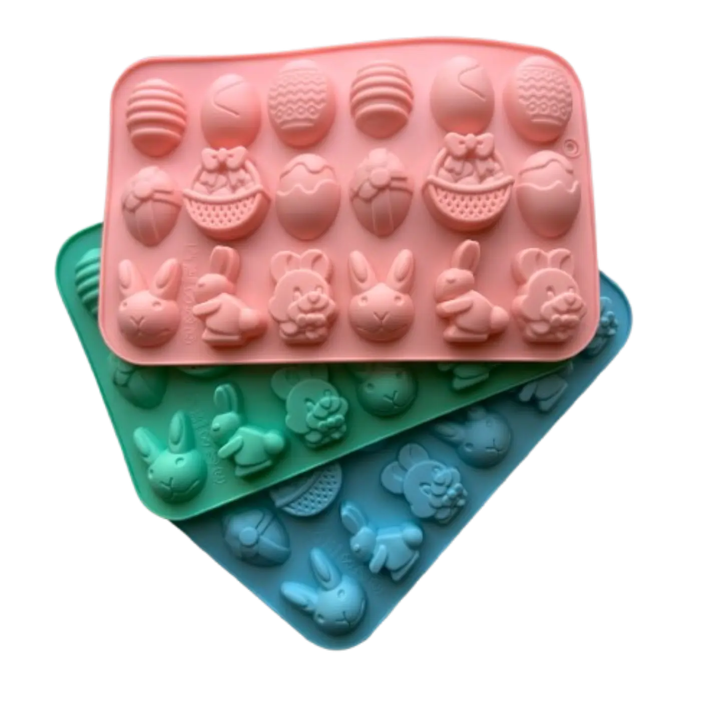 Molde Silicona Pascua Varios Diseños 18 Cavidades 1