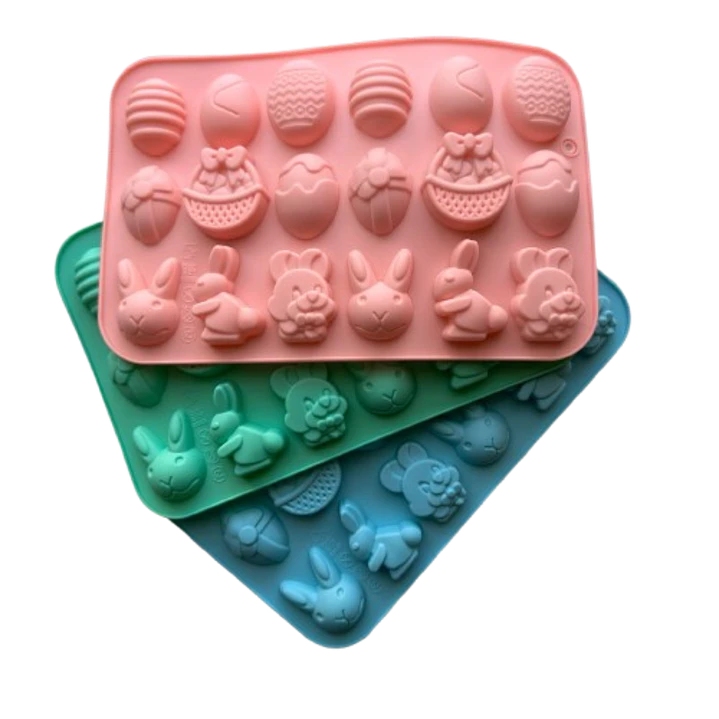 Molde Silicona Pascua Varios Diseños 18 Cavidades 1