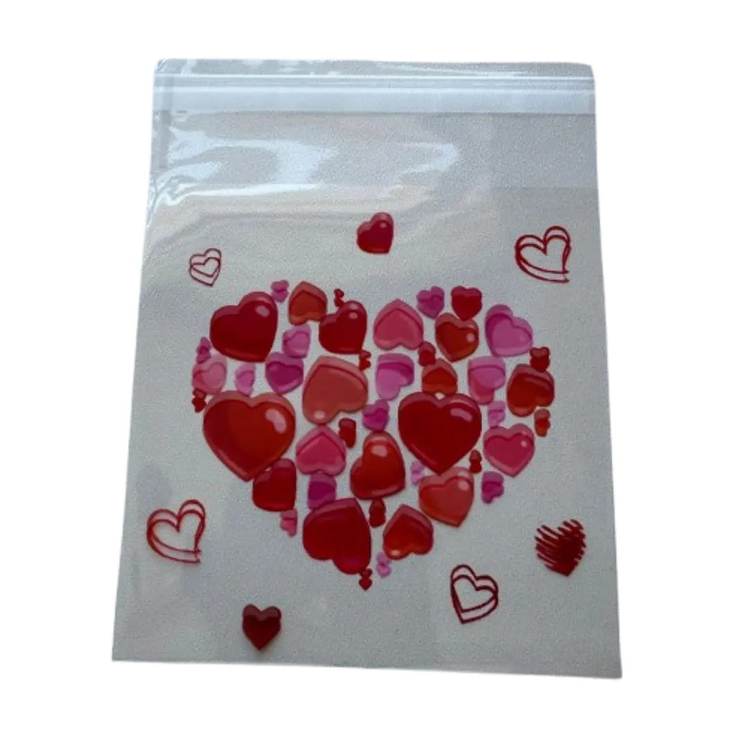 Bolsas San Valentin B Celofan Autoadhesivas 100un 10x10+2cm 3