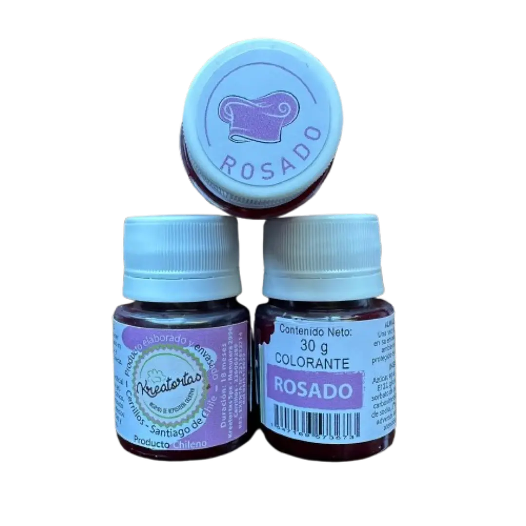 Colorante Gel Rosado Comestible Reposteria Kreatortas 30g 2