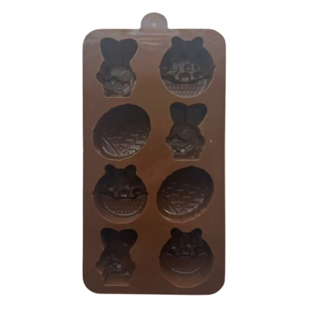 Molde Silicona Huevitos Conejos Y Canastas 8 Cavidades 2