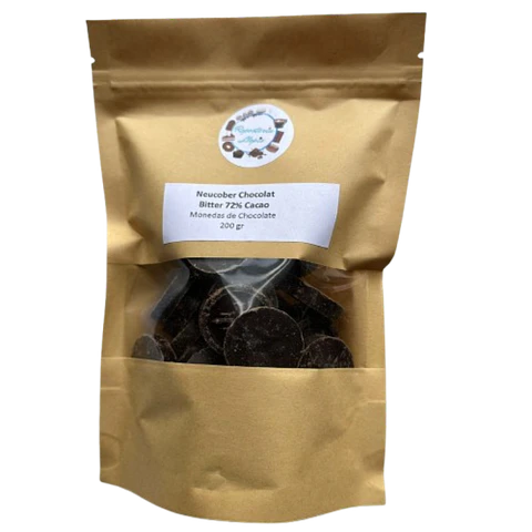 Chocolate 72% Cacao Amargo Monedas 832 Neucober 200g