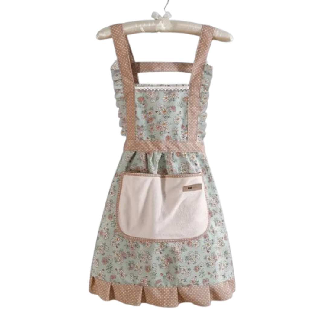 Delantal De Cocina Vintage Verde 1