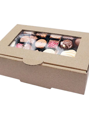 Caja S Carton Microcorrugado Ventana 19,3x13,5x4,3cm