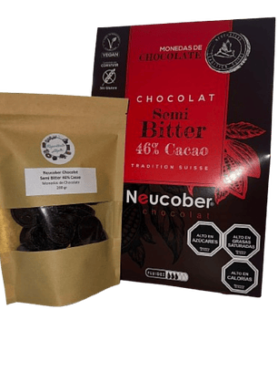 Chocolate 46% Cacao Semi Amargo Monedas 801 Neucober 200g