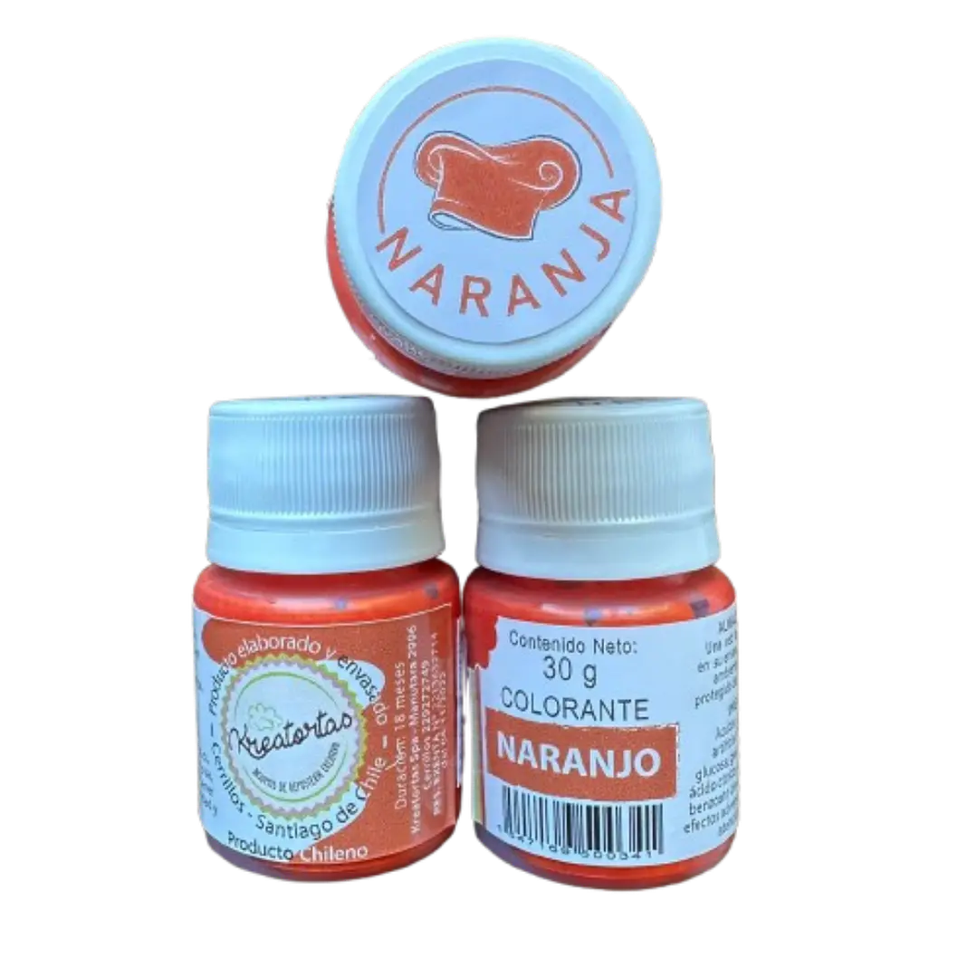 Colorante Gel Naranja Comestible Reposteria Kreatortas 30g 2
