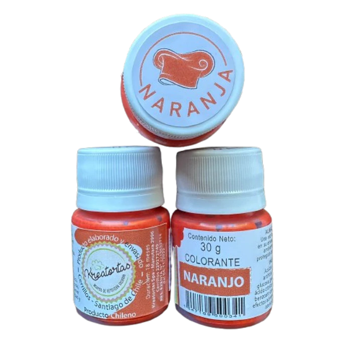Colorante Gel Naranja Comestible Reposteria Kreatortas 30g 2