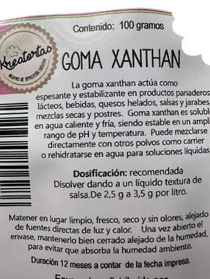 Goma Xanthan Kreatortas 100g