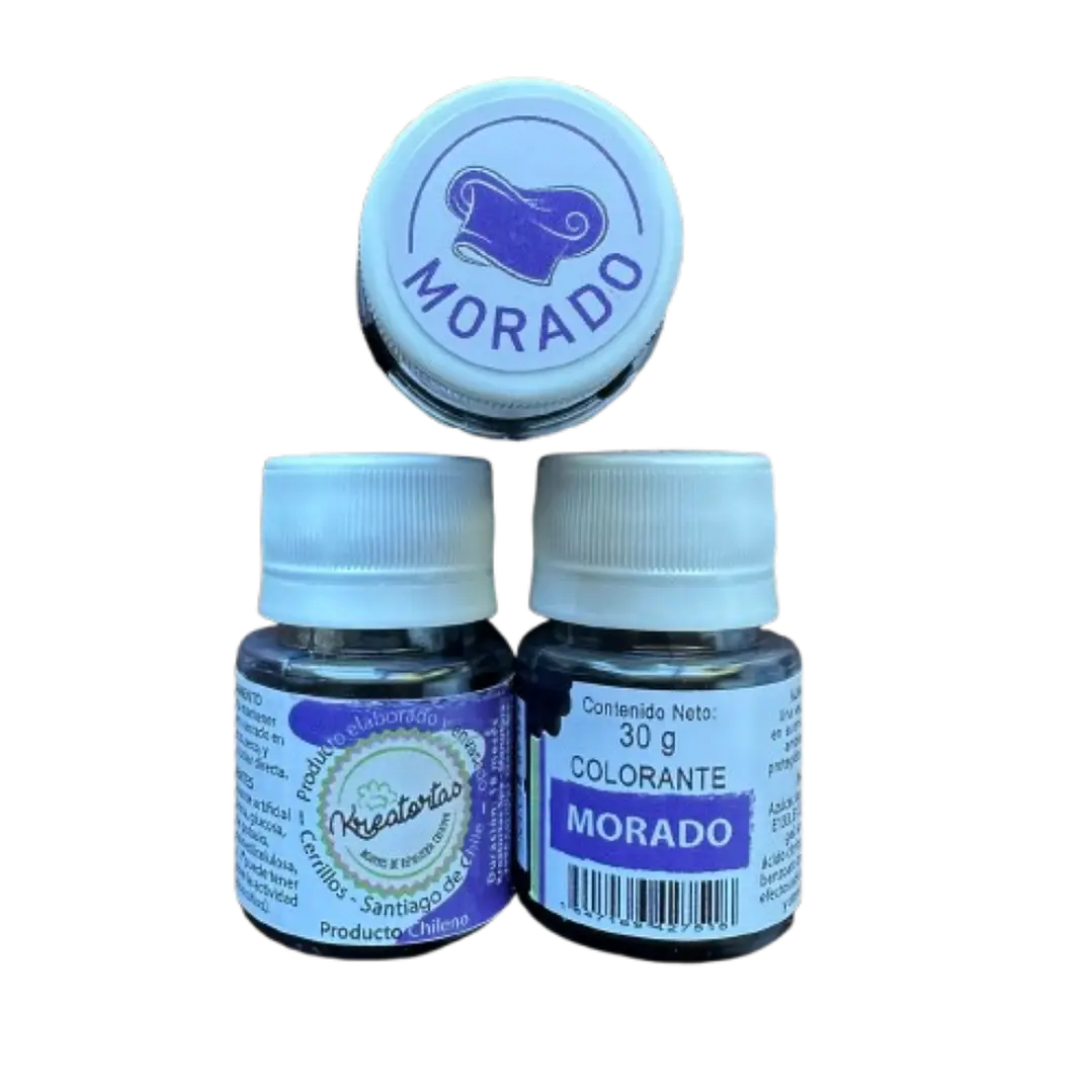 Colorante Gel Morado Comestible Reposteria Kreatortas 30g 2