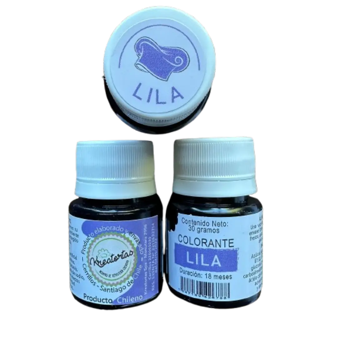 Colorante Gel Lila Comestible Reposteria Kreatortas 30g 2
