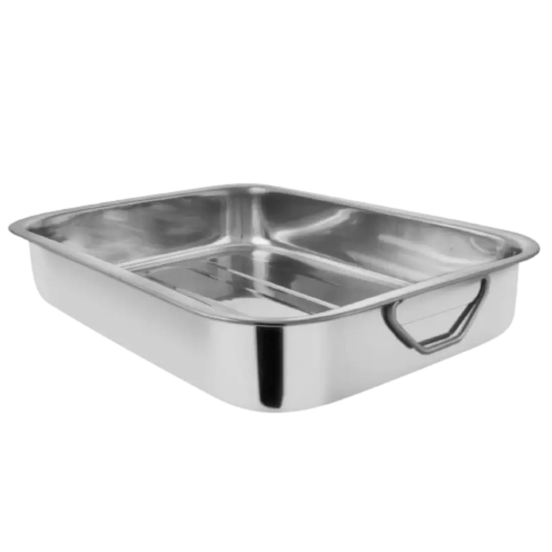 Fuente Rectangular Con Azas Acero Inoxidable Cuiner 35cm 1
