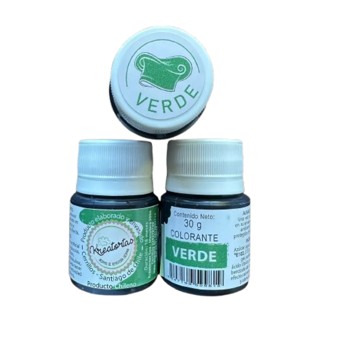 Colorante Gel Verde Comestible Reposteria Kreatortas 30g 2