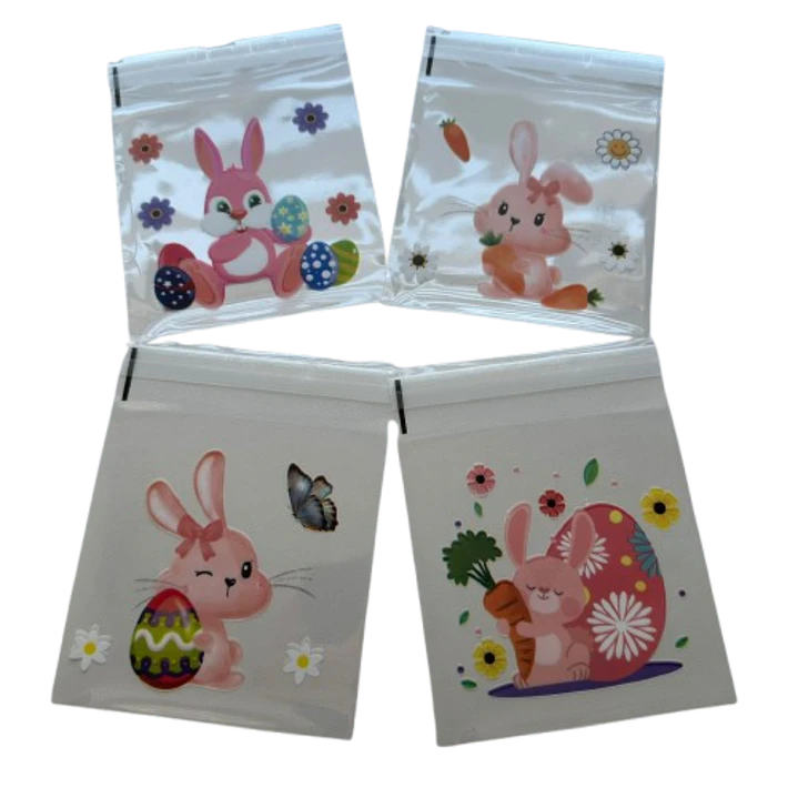 Bolsas Pascua D Celofan Autoadhesivas 100un 10x10+2cm 1