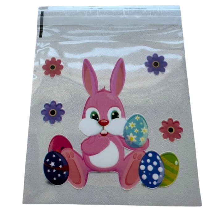 Bolsas Pascua D Celofan Autoadhesivas 100un 10x10+2cm 3