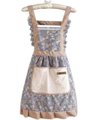 Delantal De Cocina Vintage Azul