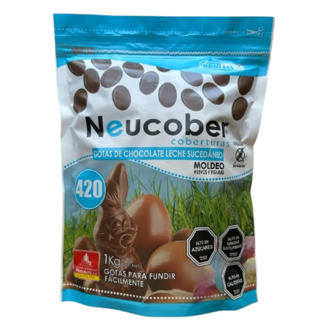Cobertura Cholocate 420 De Leche Gotas Neucober 1kg 1