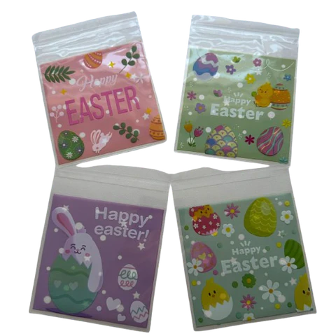 Bolsas Pascua B Celofan Autoadhesivas 100un 10x10+2cm