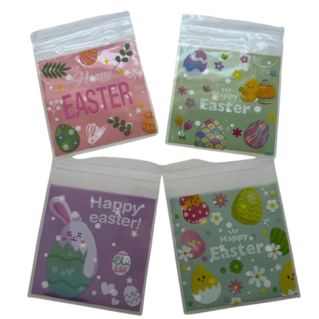 Bolsas Pascua B Celofan Autoadhesivas 100un 10x10+2cm 1