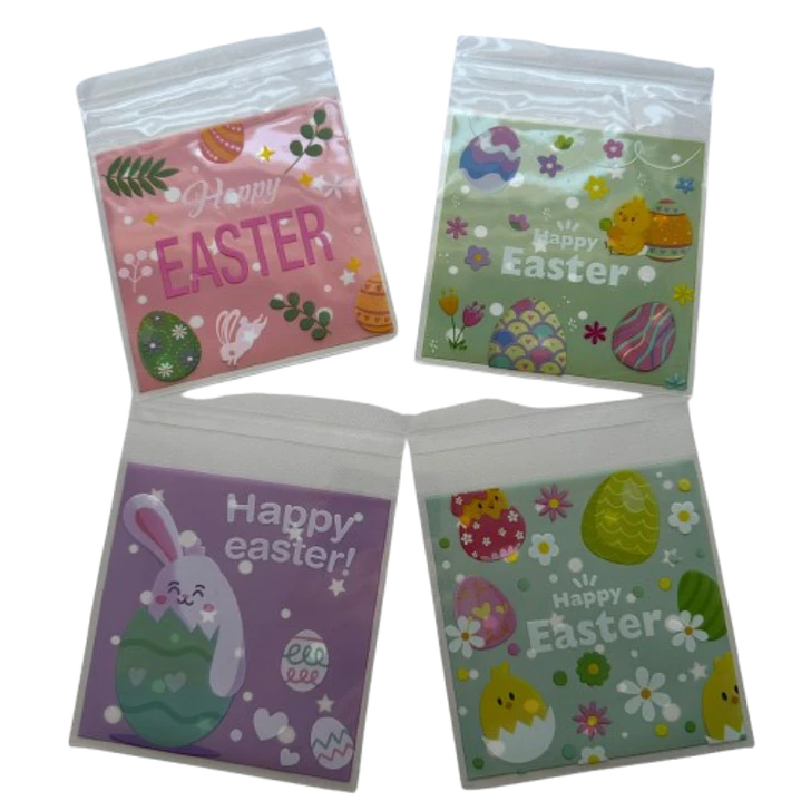 Bolsas Pascua B Celofan Autoadhesivas 100un 10x10+2cm 1