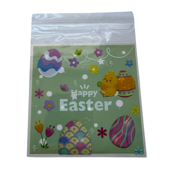 Bolsas Pascua B Celofan Autoadhesivas 100un 10x10+2cm 2