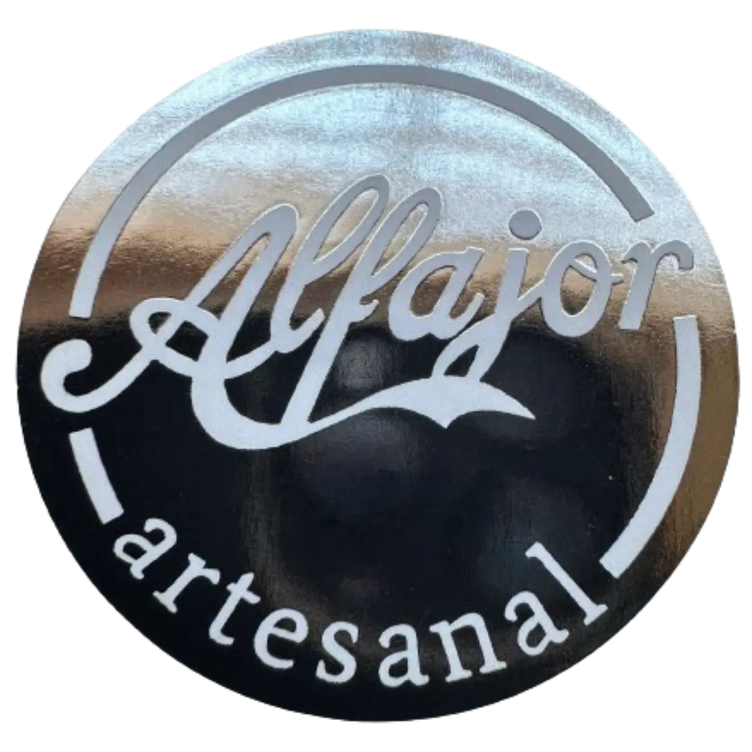 Sticker Alfajor Plateado 100un 38mm 1