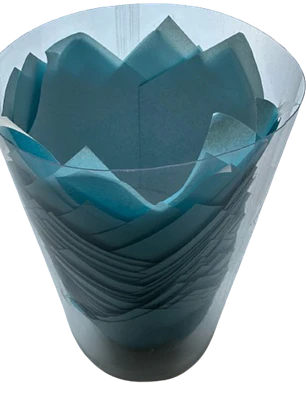 Tulipa Para Muffin Celeste 50un Diametro 5cm Alto 6cm