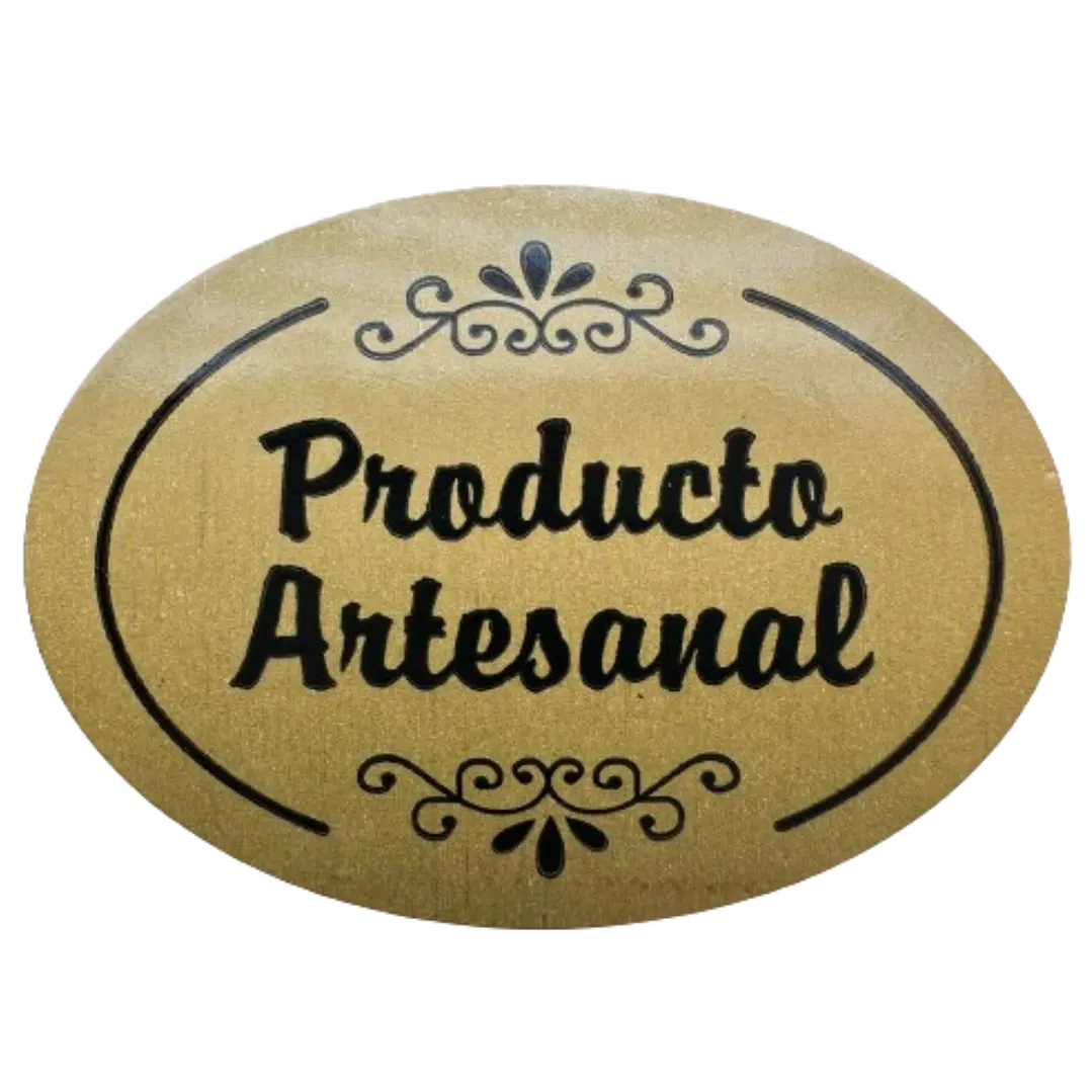 Sticker Producto Artesanal Cafe Claro 100un 38mm 1